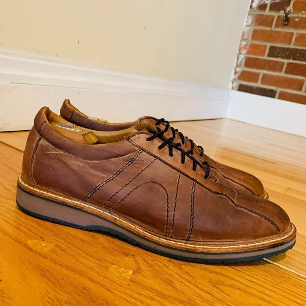 ALLEN EDMONDS Voyager Mens Oxford Size 11.5 D Brown Leather Walking Shoes